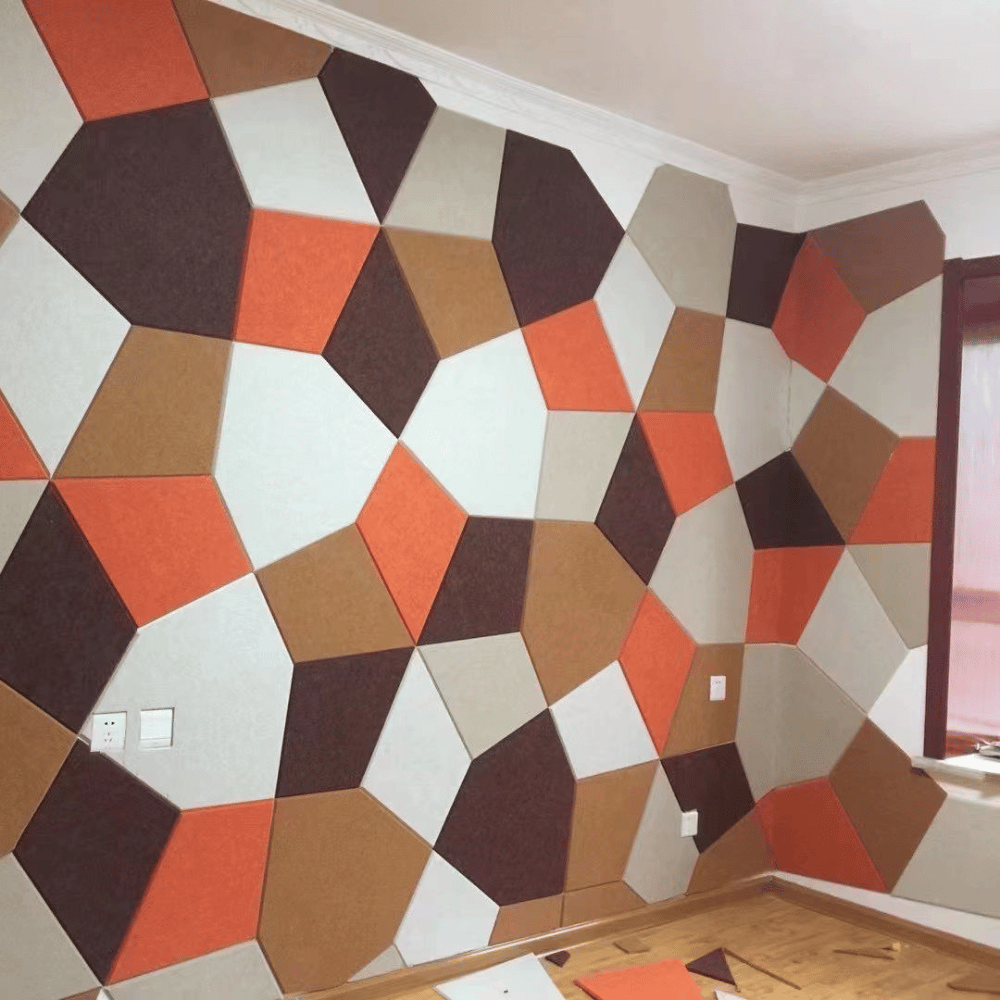 PP05 Custom Shaped Decorative PET Polyester Acoustic Wall Panel