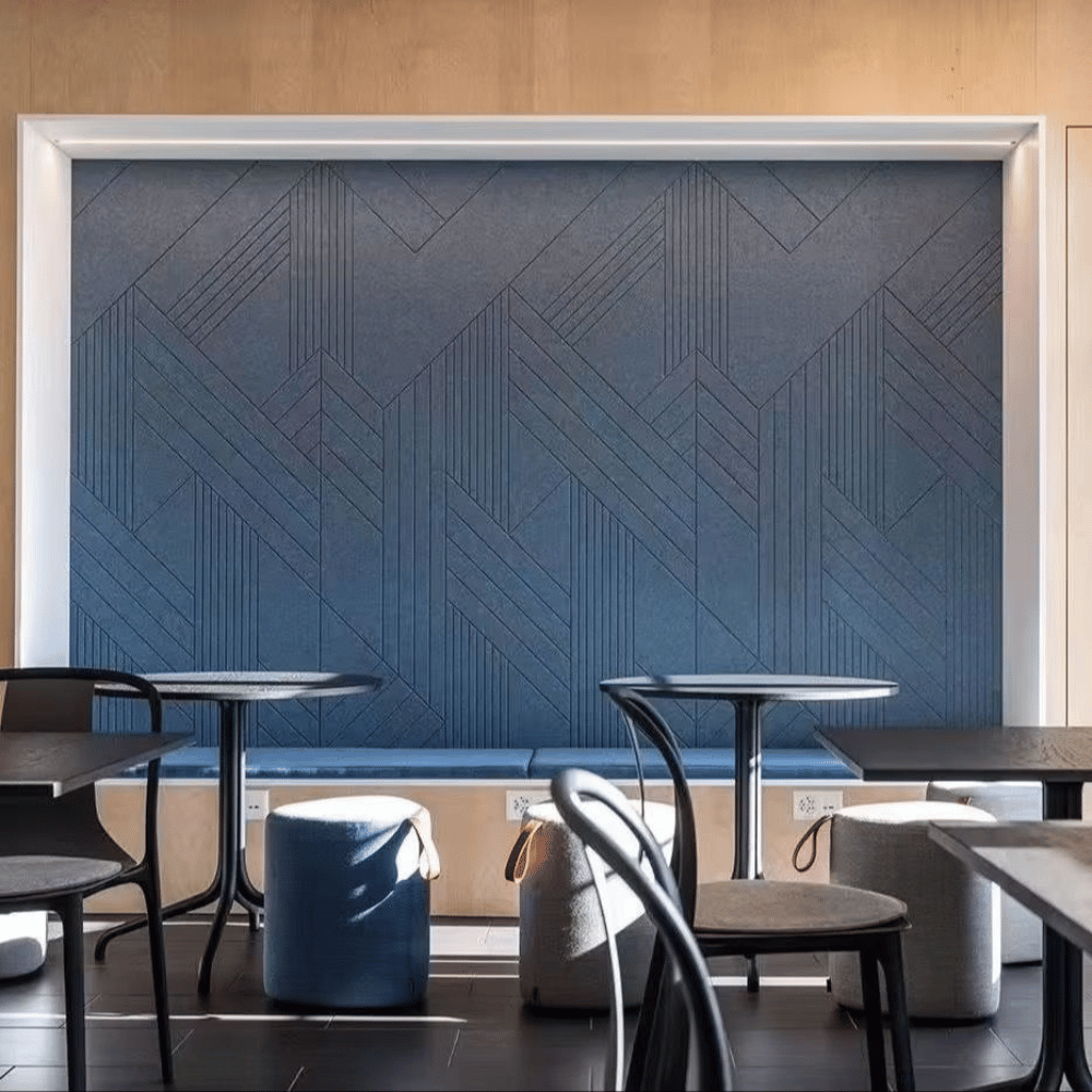 PP07 Modern Art Custom Design Patterned Decorative PET Polyester Acoustic Wall Panel