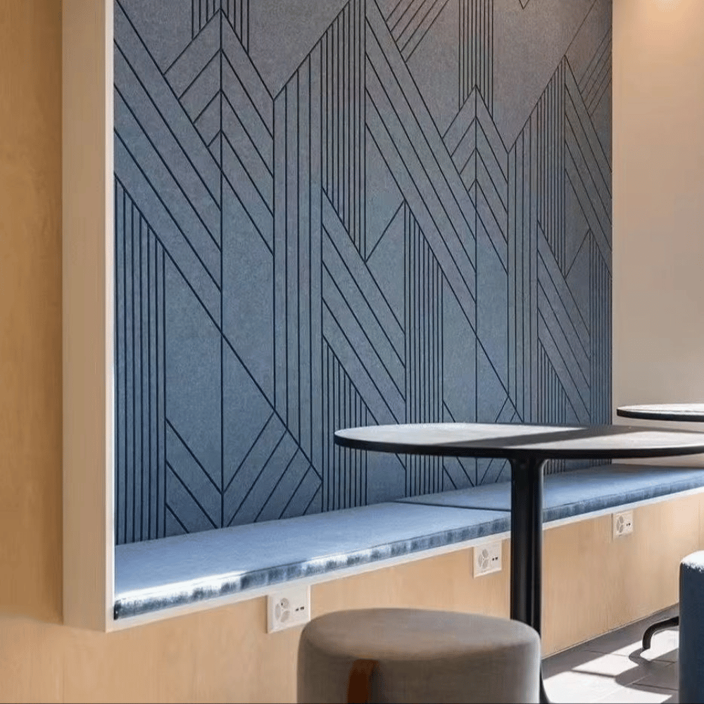 PP07 Modern Art Custom Design Patterned Decorative PET Polyester Acoustic Wall Panel