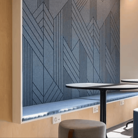 PP07 Modern Art Custom Design Patterned Decorative PET Polyester Acoustic Wall Panel