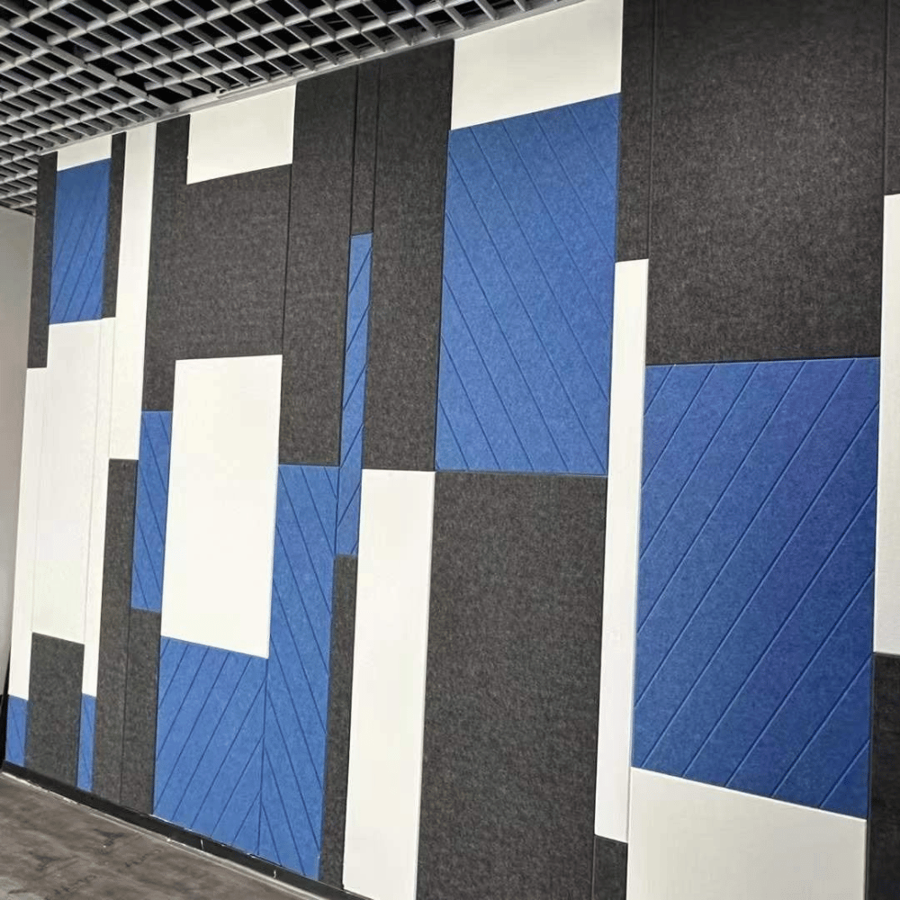 PP07 Modern Art Custom Design Patterned Decorative PET Polyester Acoustic Wall Panel