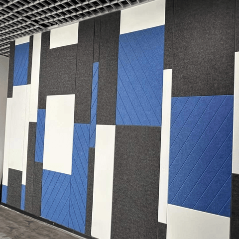 PP07 Modern Art Custom Design Patterned Decorative PET Polyester Acoustic Wall Panel