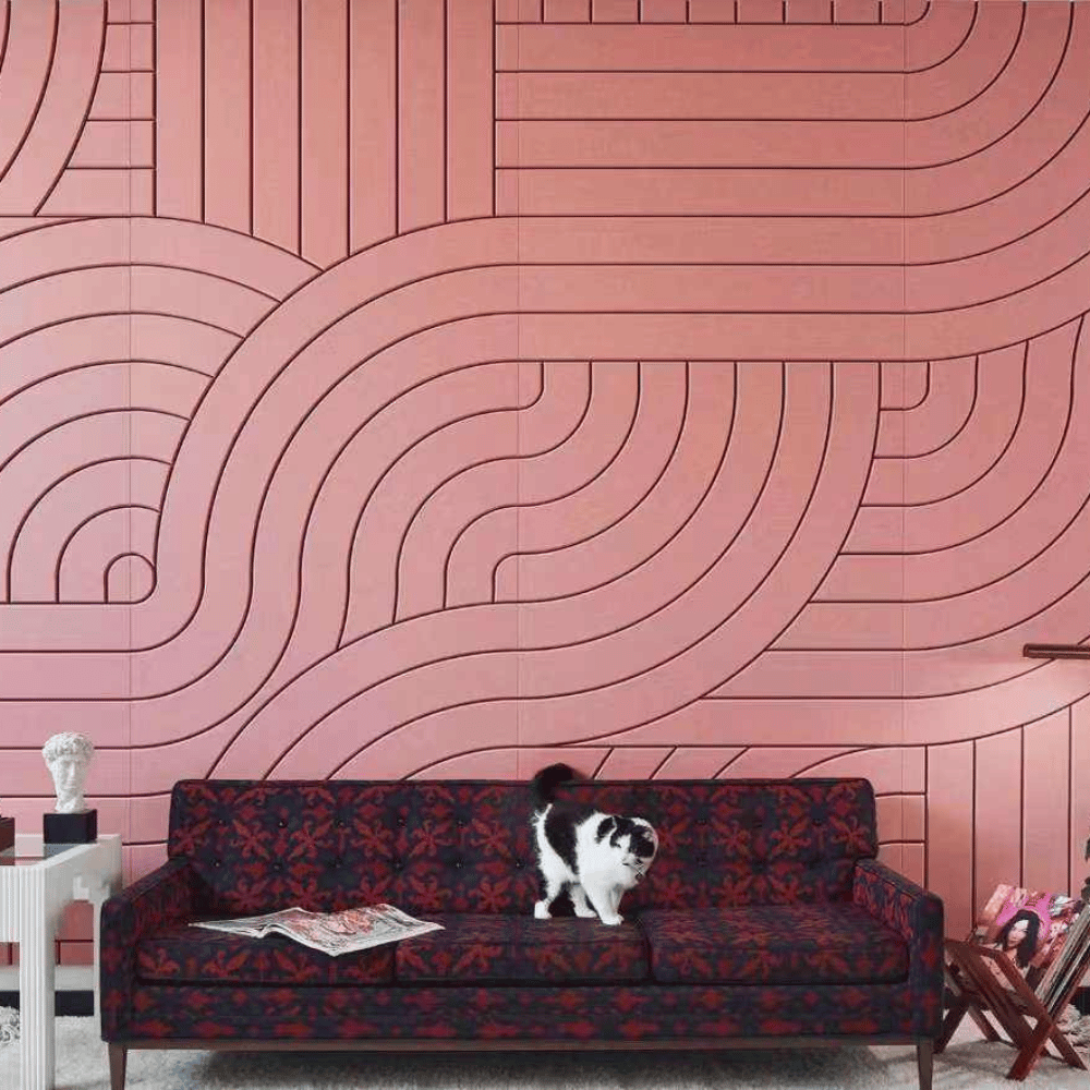 PP07 Modern Art Custom Design Patterned Decorative PET Polyester Acoustic Wall Panel