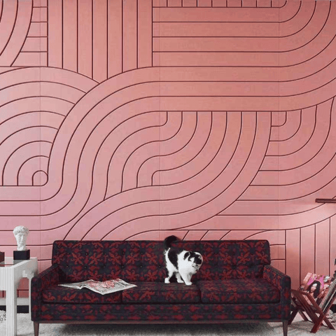 PP07 Modern Art Custom Design Patterned Decorative PET Polyester Acoustic Wall Panel