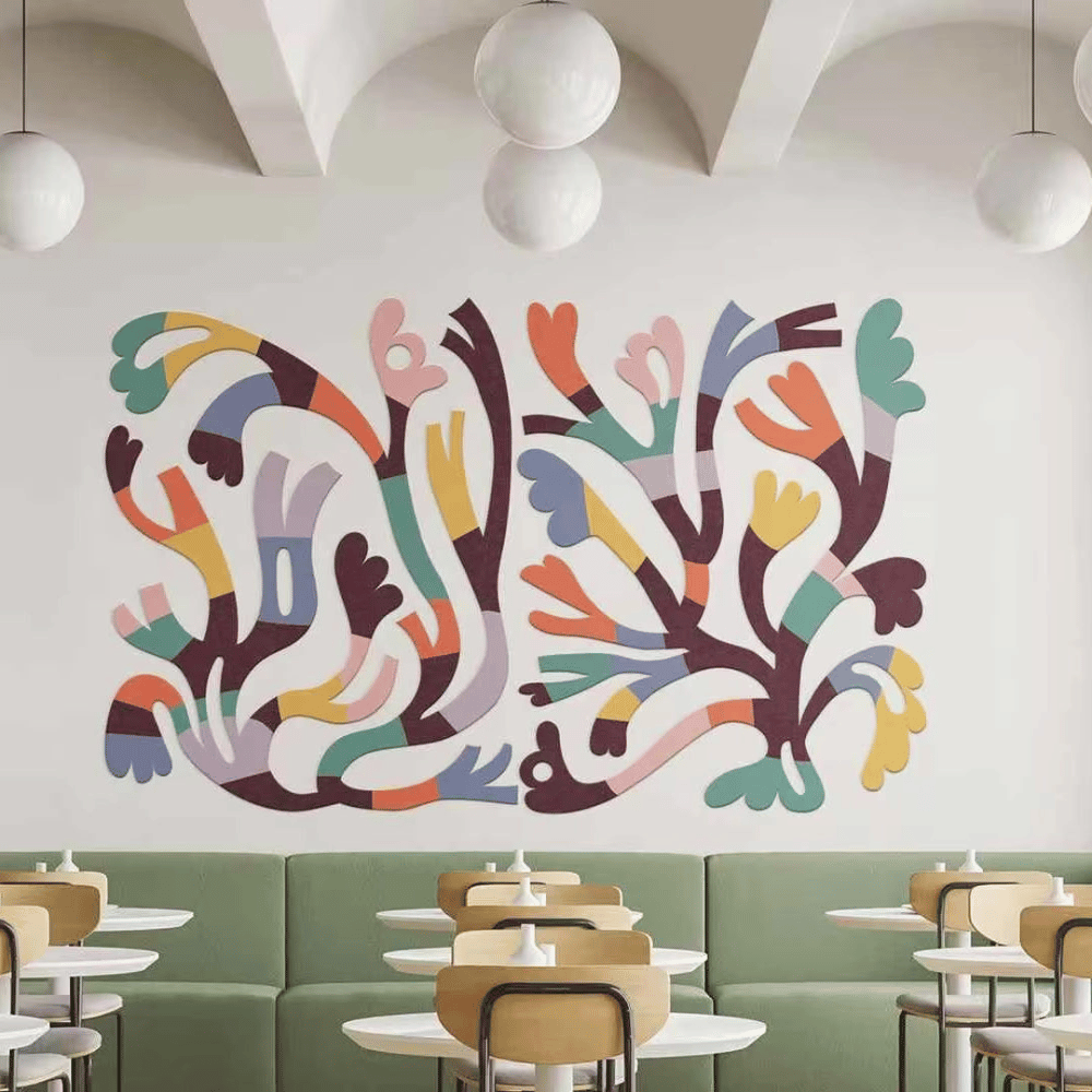PP08 Modern Design Decorative PET Acoustic Panel Wall Art