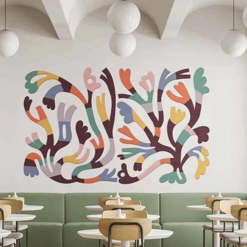 PP08 Modern Design Decorative PET Acoustic Panel Wall Art
