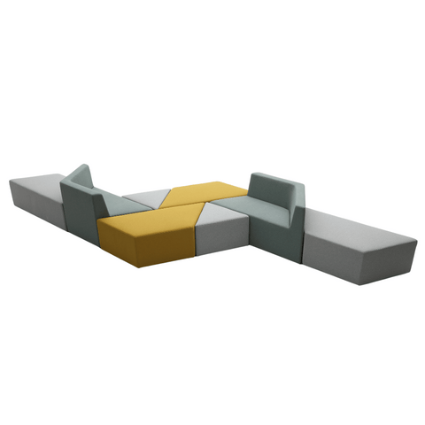 Prism Modern Minimalist Modular Sectional Lounge Sofa Bench