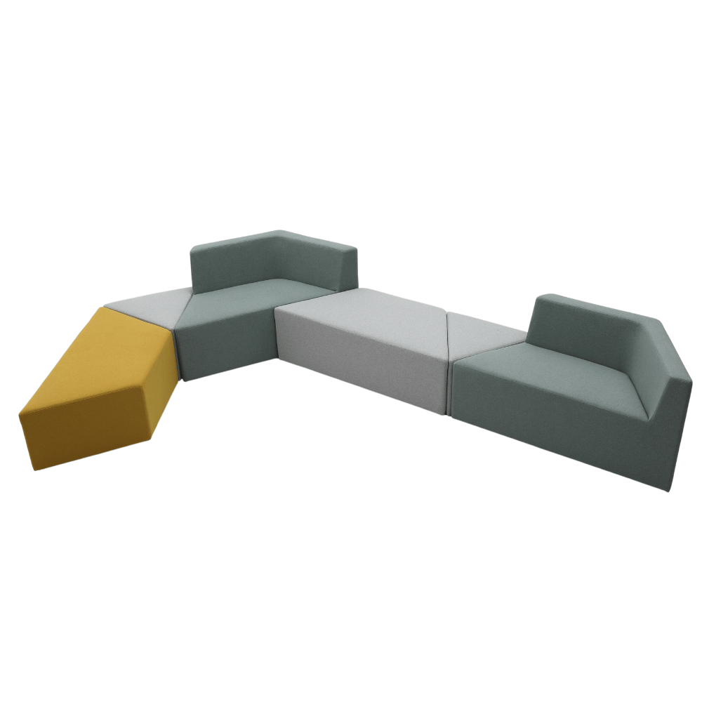 Prism Modern Minimalist Modular Sectional Lounge Sofa Bench