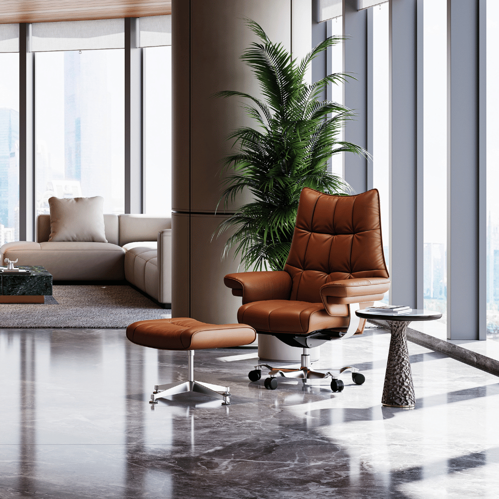 Puffy Premium Genuine Leather Executive Chair