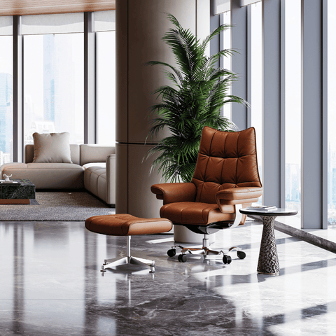 Puffy Premium Genuine Leather Executive Chair