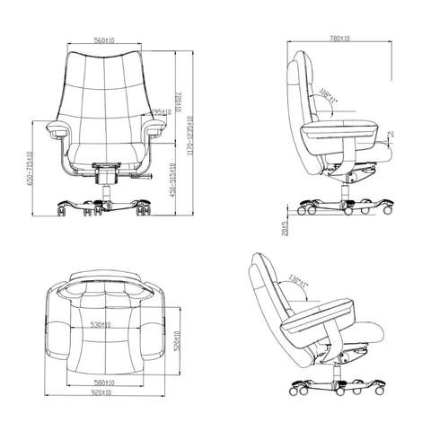 Puffy Premium Genuine Leather Executive Chair
