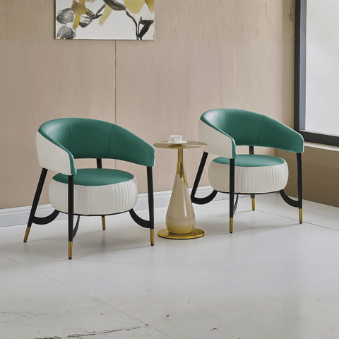 Pumpkin Modern Leather Lounge Armchair