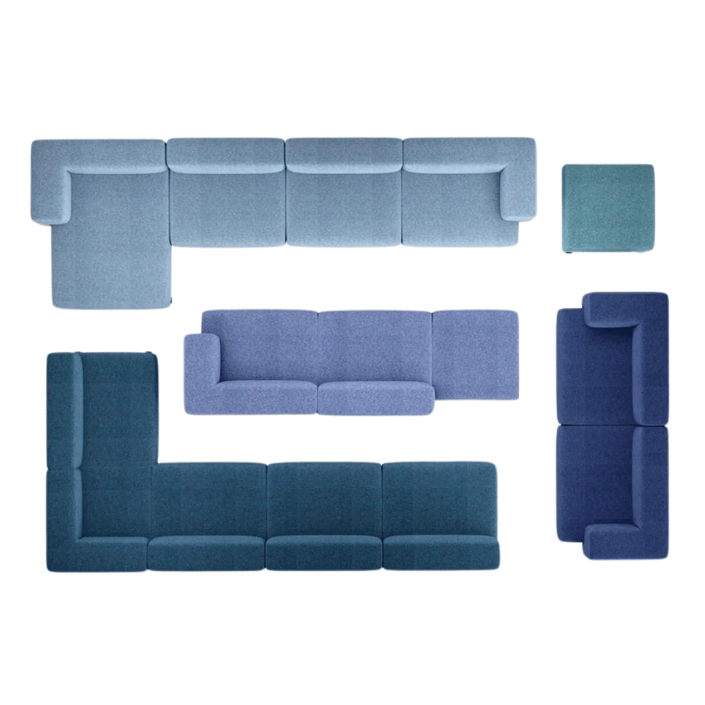 Qita Modern Fabric Office Modular Sectional Sofa System - Gavisco Office Furniture