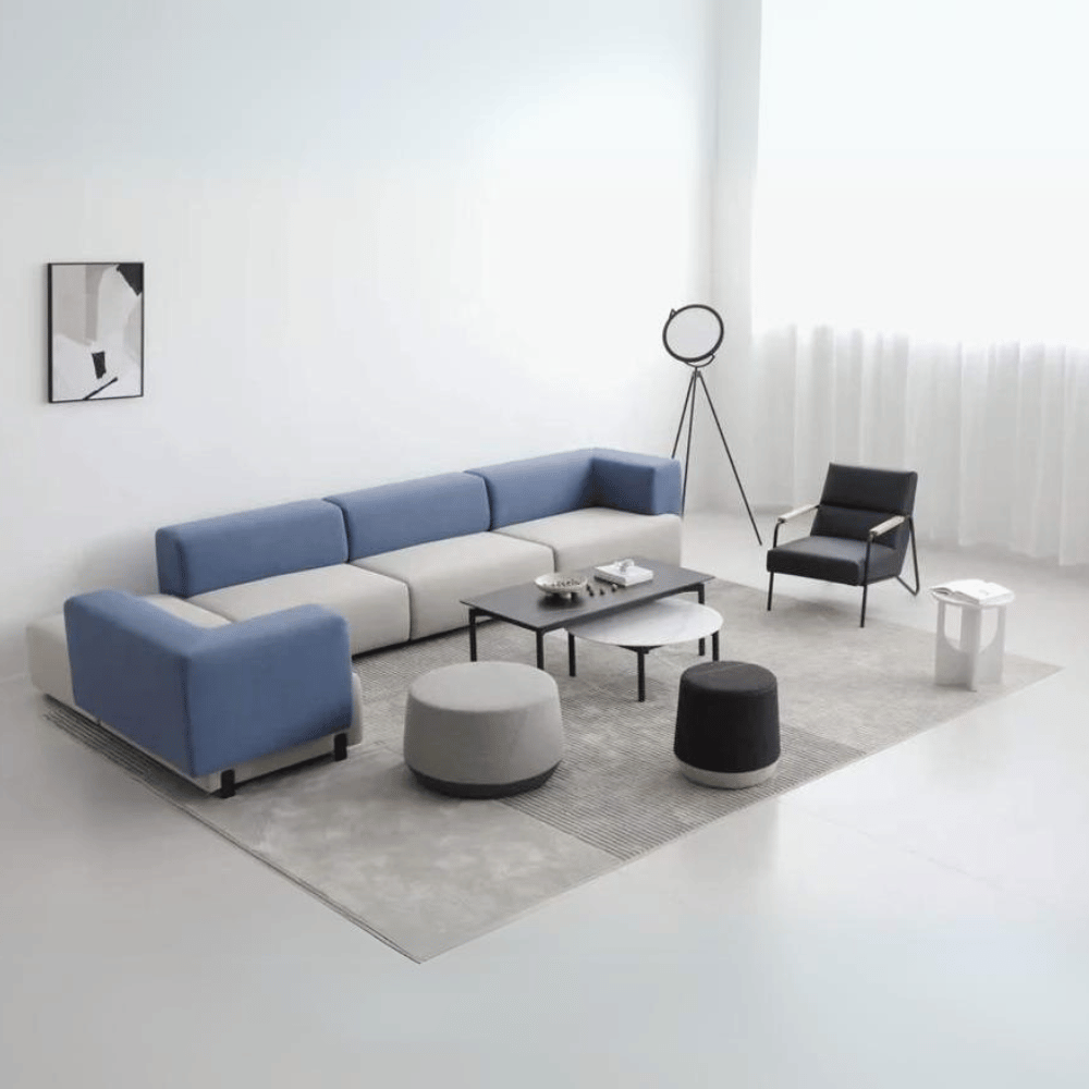 Qita Modern Fabric Office Modular Sectional Sofa System - Gavisco Office Furniture