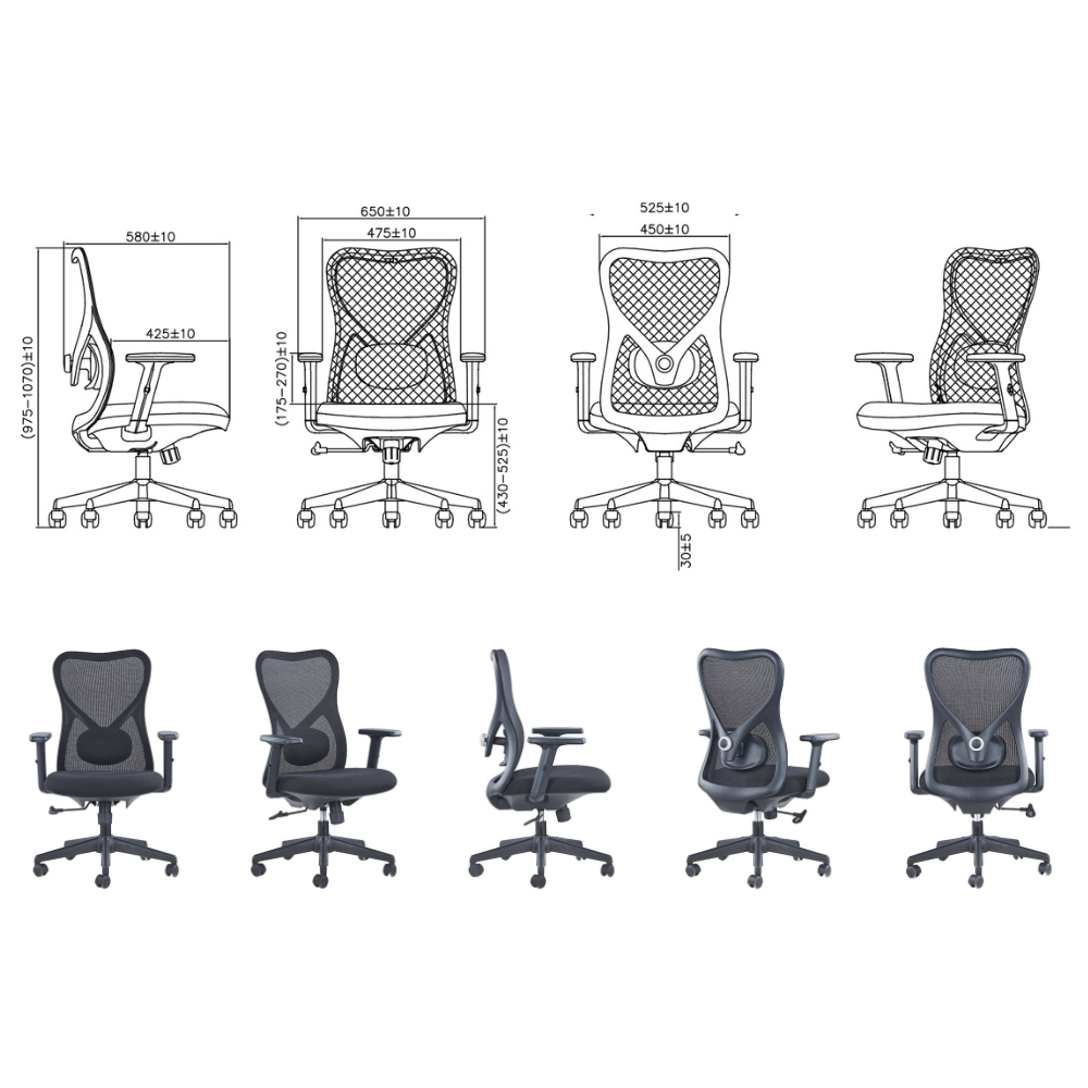 Radiant-M Mid Back Ergonomic Office Chair