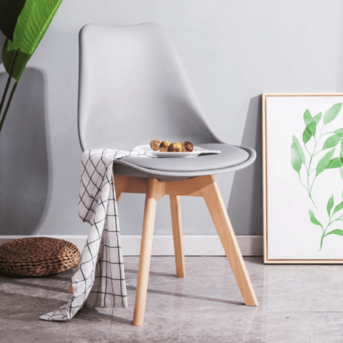 Ralph Simple Cushion Padded Plastic Side Chair