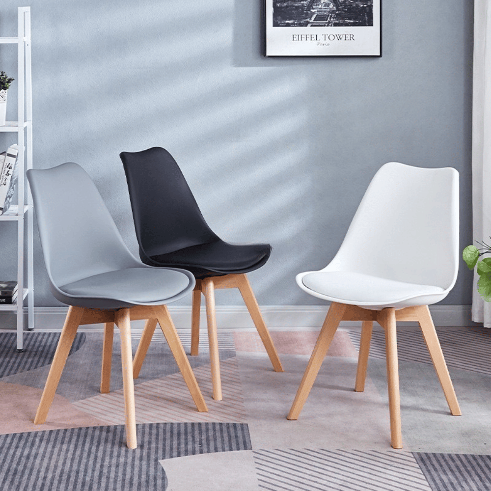 Ralph Simple Cushion Padded Plastic Side Chair