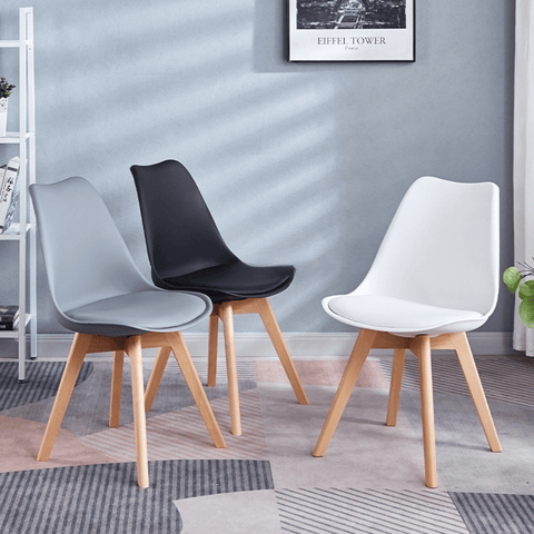 Ralph Simple Cushion Padded Plastic Side Chair