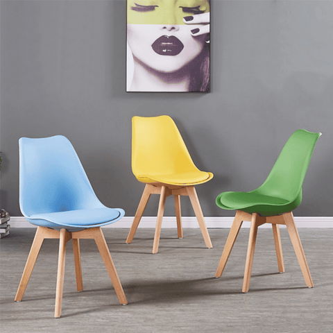 Ralph Simple Cushion Padded Plastic Side Chair
