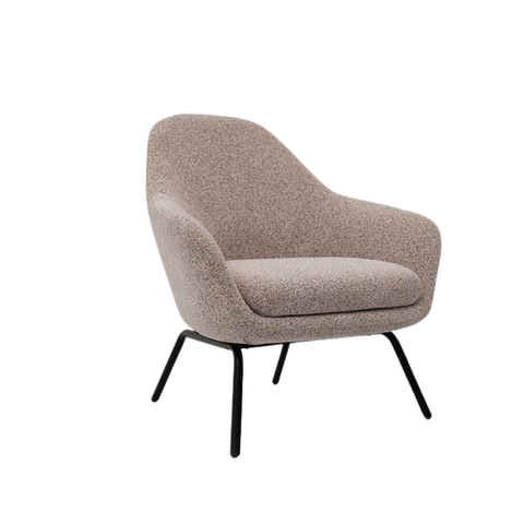 Regnal Modern Fabric Lounge Armchair with Ottoman
