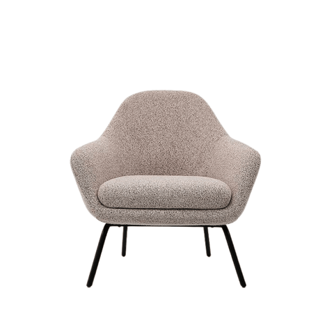 Regnal Modern Fabric Lounge Armchair with Ottoman
