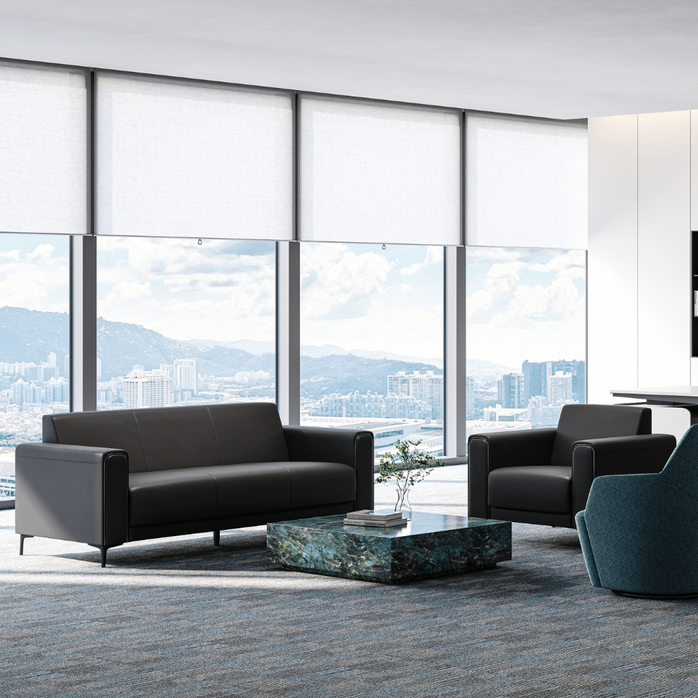 Reign Three Seater Leather Commercial Sofa