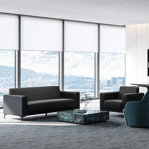 Reign Three Seater Leather Commercial Sofa