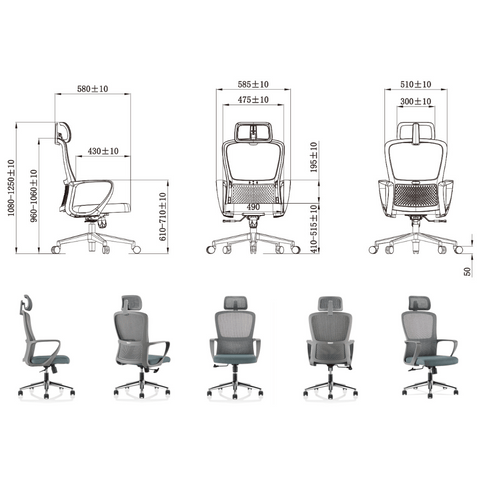 Rhyme High Back Ergonomic Office Chair - Gavisco Office Furniture