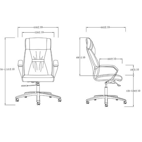 Ricci High Back Office Leather Executive Chair
