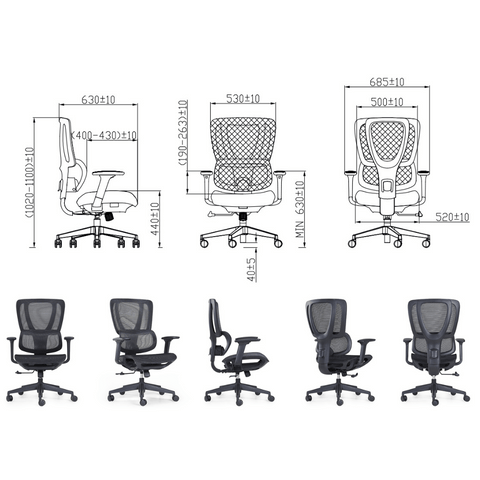 Richlea-M Mid Back Full Mesh Advance Ergonomic Office Chair