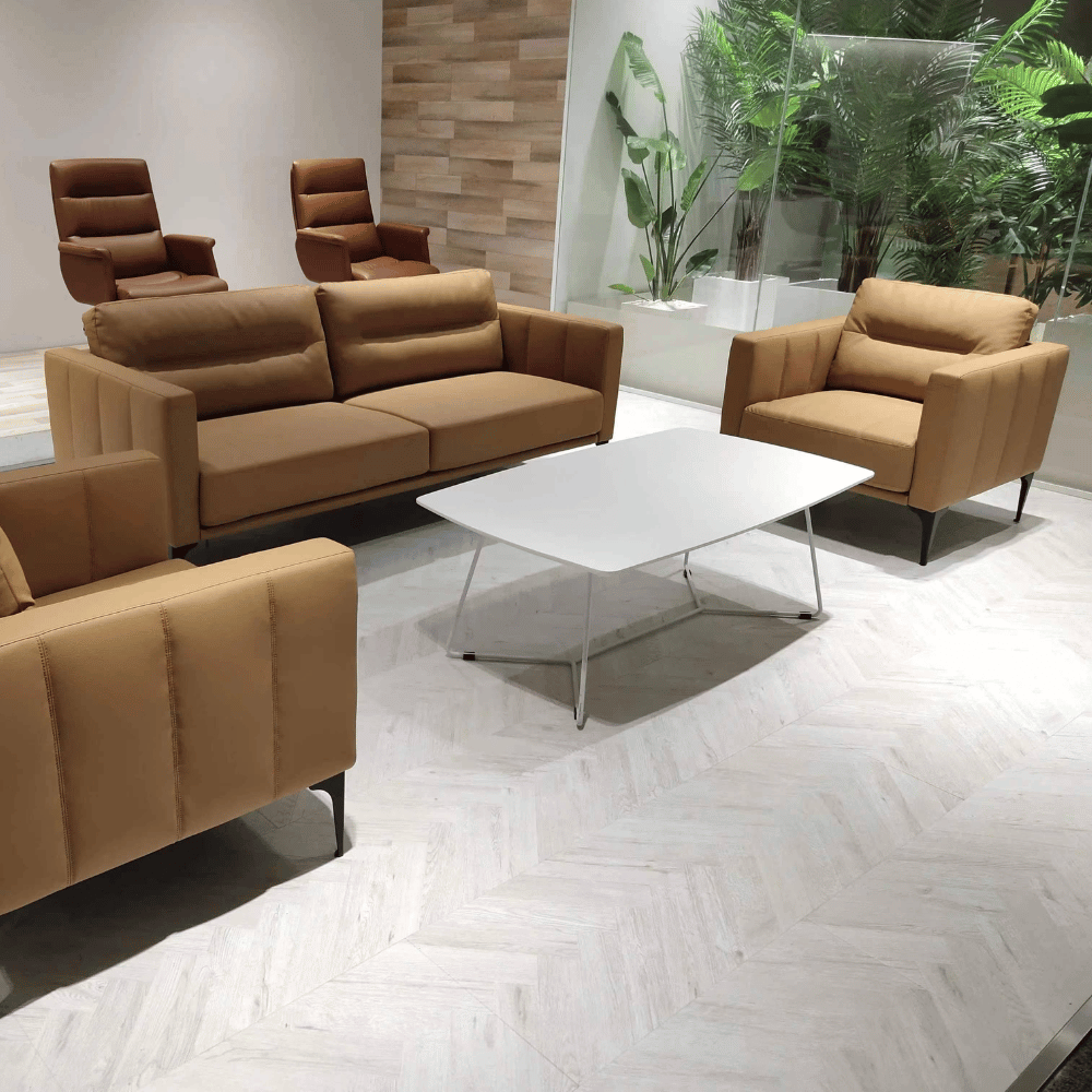 Ripple Single Seater Leather Office Lounge Sofa