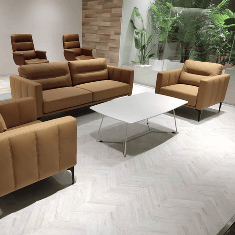 Ripple Single Seater Leather Office Lounge Sofa