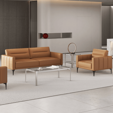 Ripple Single Seater Leather Office Lounge Sofa