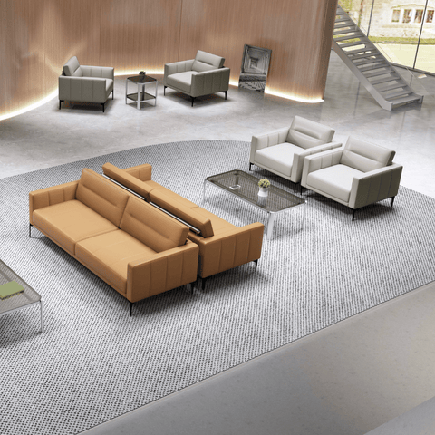 Ripple Single Seater Leather Office Lounge Sofa