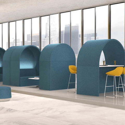 Roma-C Modern Office Fabric Acoustic Private Bar Counter Pod - Gavisco Office Furniture