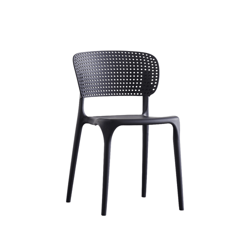 Rose Hollow Backrest Stackable Plastic Chair
