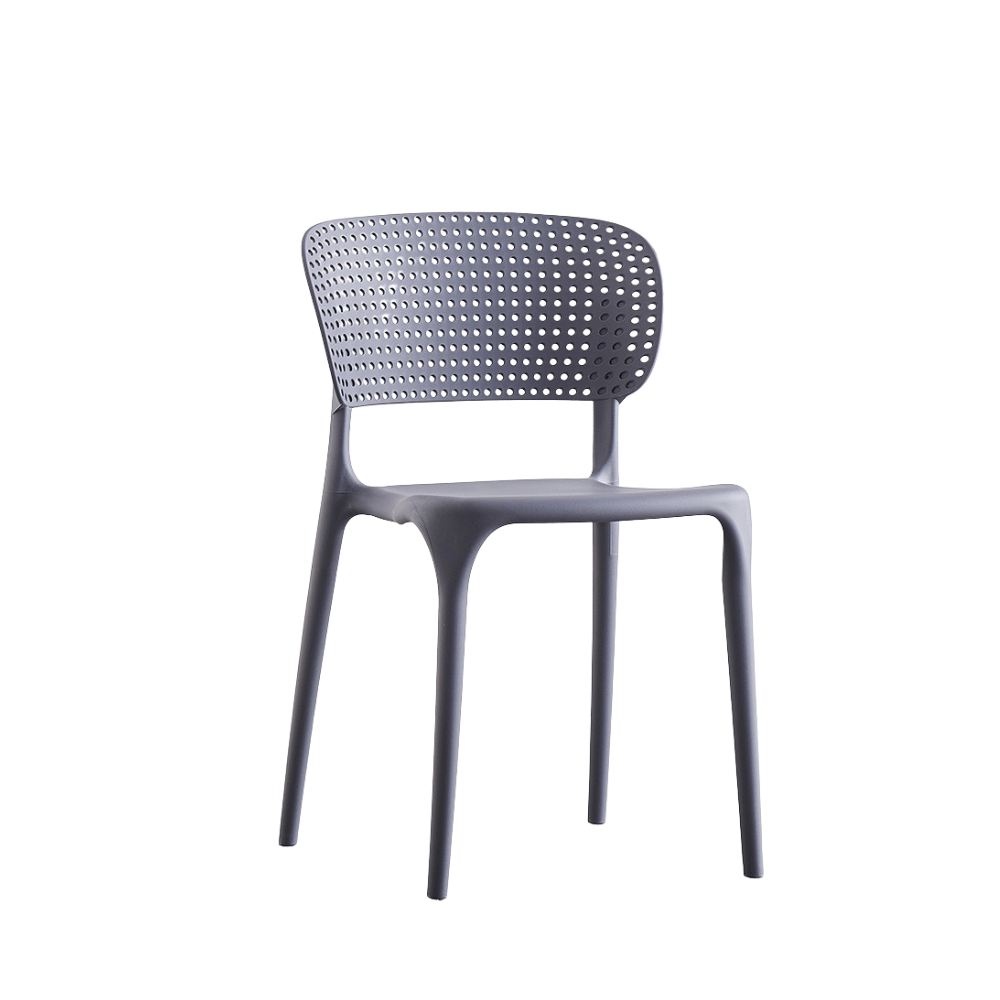Rose Hollow Backrest Stackable Plastic Chair
