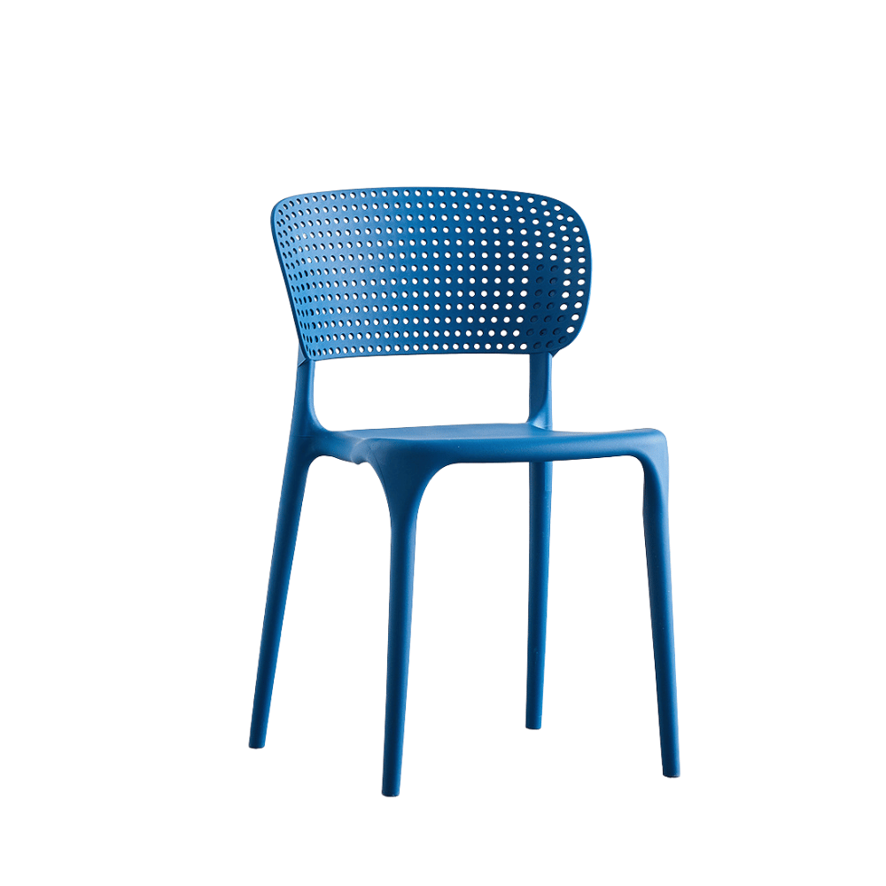 Rose Hollow Backrest Stackable Plastic Chair