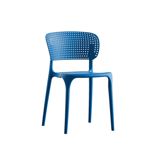Rose Hollow Backrest Stackable Plastic Chair