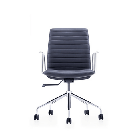 Rover Mid Back Office Leather Conference Meeting Chair