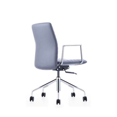 Rover Mid Back Office Leather Conference Meeting Chair