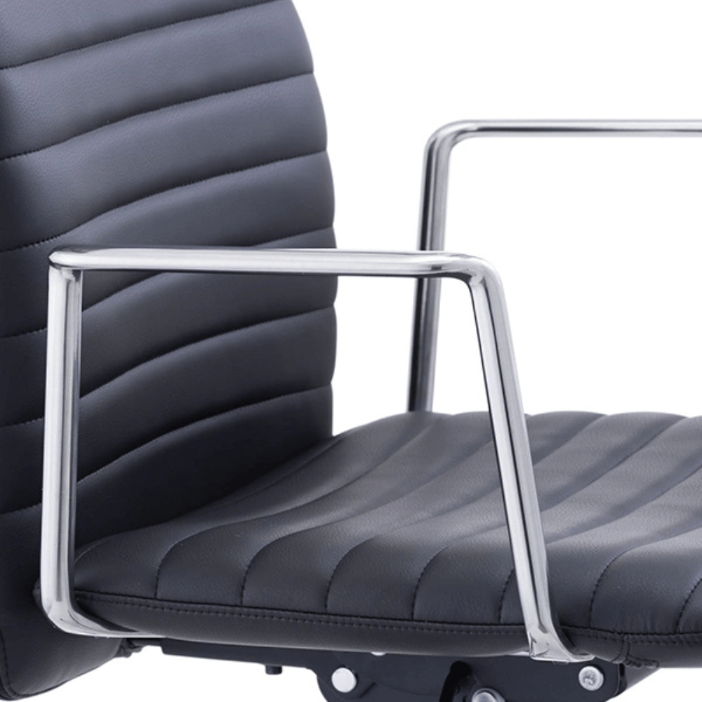 Rover Mid Back Office Leather Conference Meeting Chair