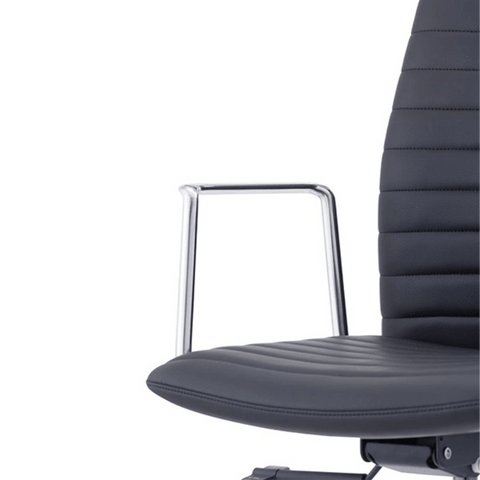 Rover Mid Back Office Leather Conference Meeting Chair