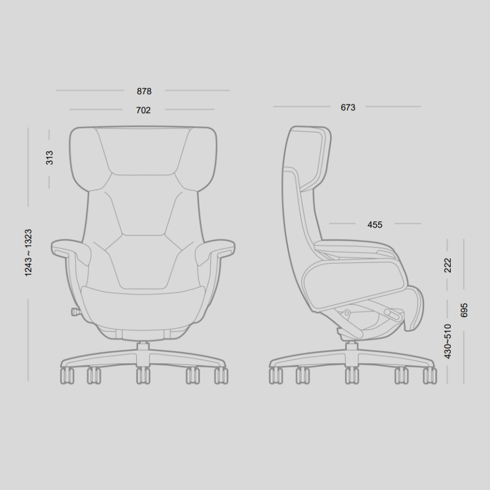 Rowen Premium Genuine Leather Presidential Executive Chair
