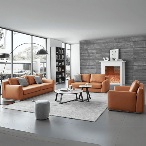 Royal Three Seater Modern Leather Office Commercial Lounge Sofa