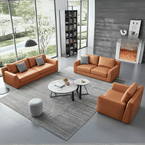 Royal Three Seater Modern Leather Office Commercial Lounge Sofa