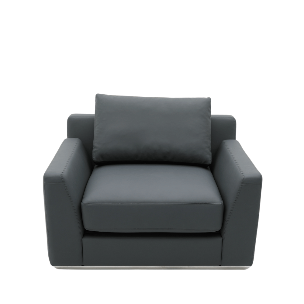 Royal Single Seater Modern Leather Office Commercial Lounge Sofa