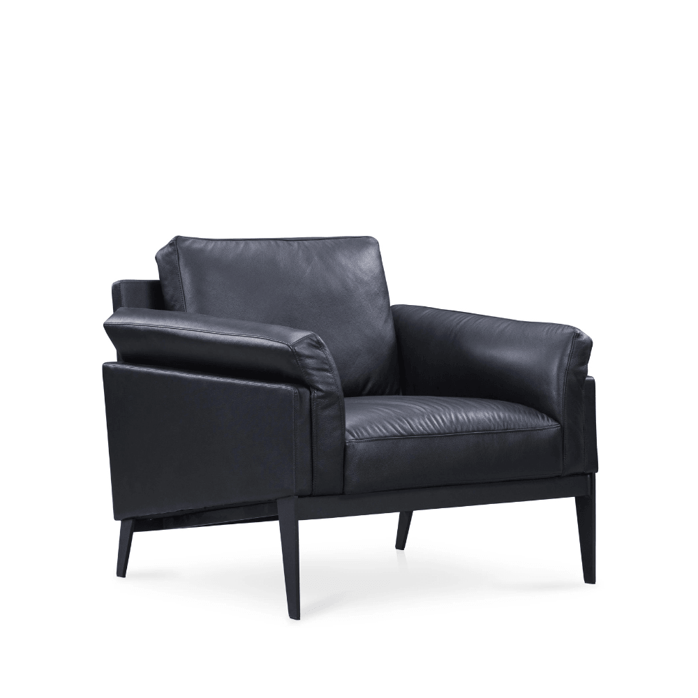 Rudi Signle Seater Office Leather Lounge Sofa - Gavisco Office Furniture