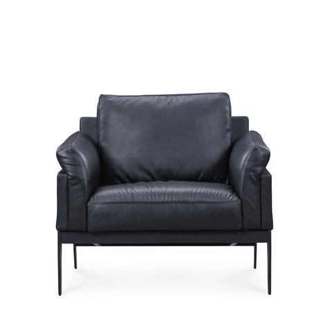 Rudi Signle Seater Office Leather Lounge Sofa - Gavisco Office Furniture