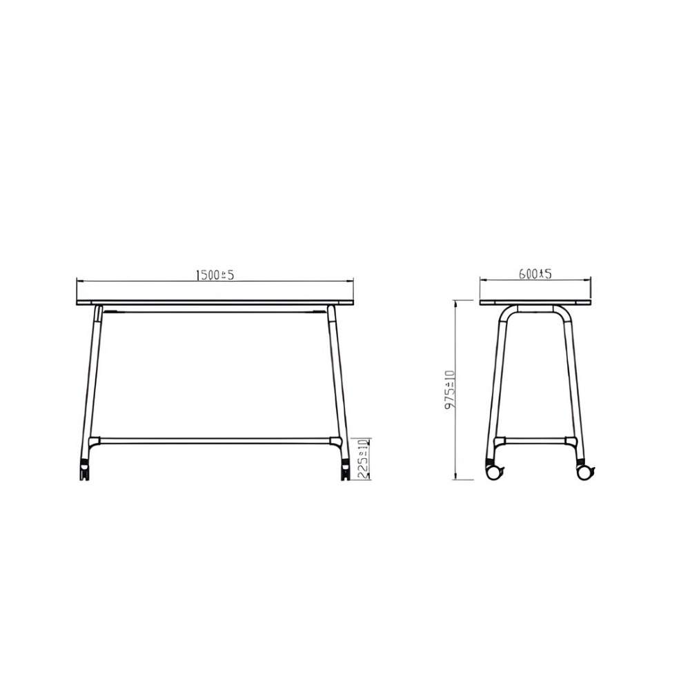 Sane Mobile High Bar Table Office Desk
